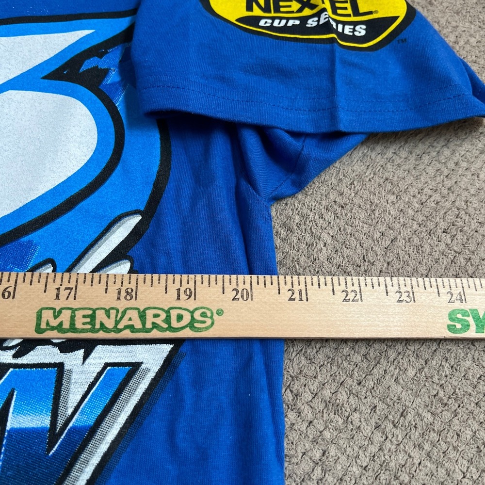 Vintage 2000s Mark Martin Racing NASCAR T-Shirt Blue Large Roush Racing - Picture 6 of 6
